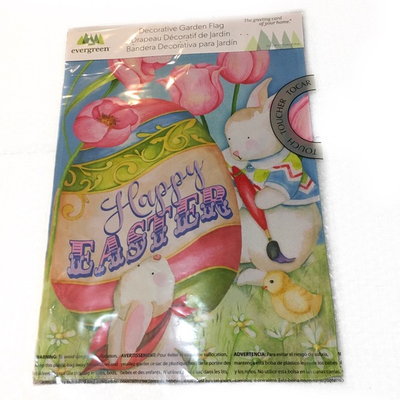 Happy Easter Egg Garden Yard Flag Lawn Holiday Spring Decoration 13X18 Inches - Picture 3 of 8